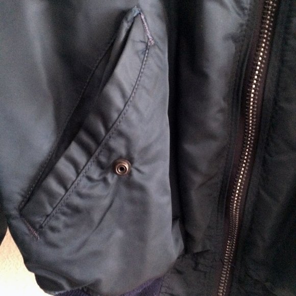 Men's Airforce Bomber Jacket - Navy - Reversible - Picture 7 of 8